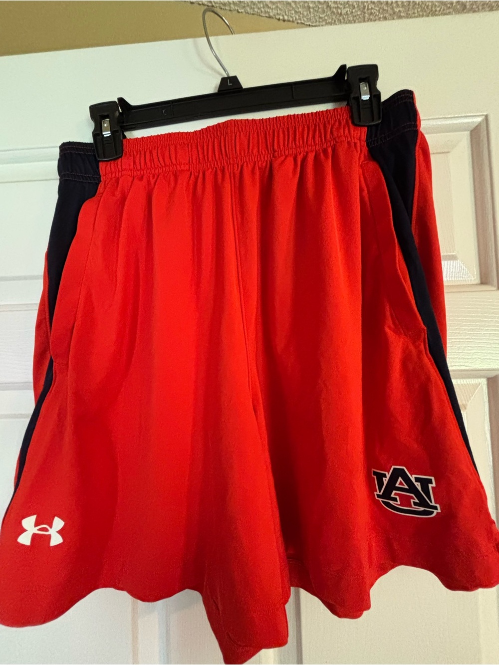 Auburn University Orange Athletic Shorts with White Logo
